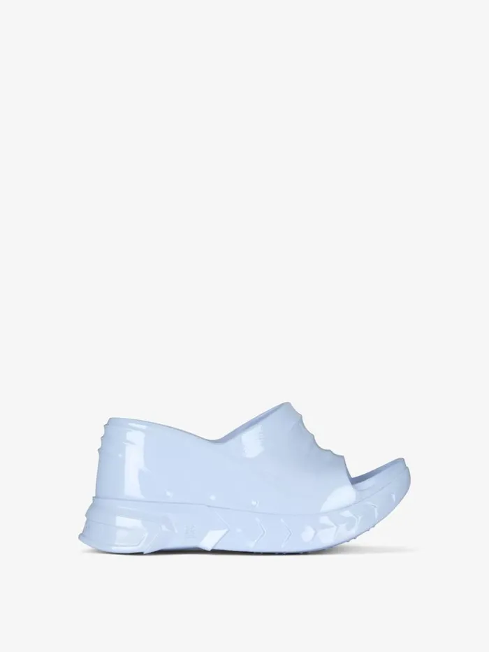 Women Slides and Sandals Givenchy Marshmallow Wedge Sandals In Rubber Cloud Blue Women Slides and Sandals Givenchy Marshmallow Wedge Sandals In Rubber Cloud Blue