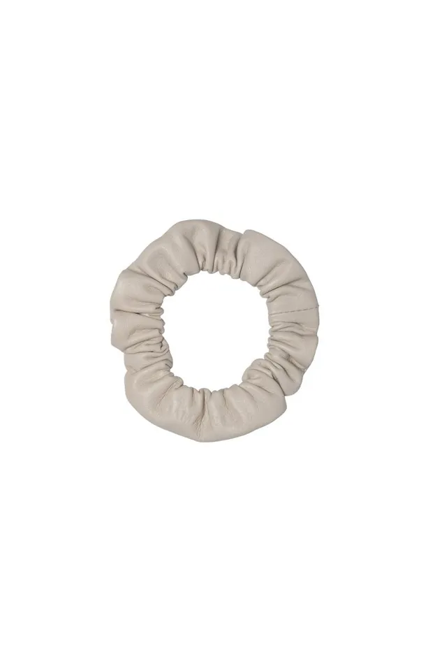 Women Small Leather Scrunchie Bone LAMARQUE Other