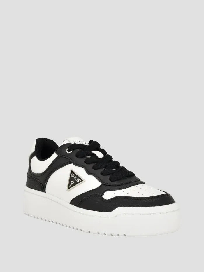 Women Sneakers GUESS Miram TwoTone Sneakers Black And White