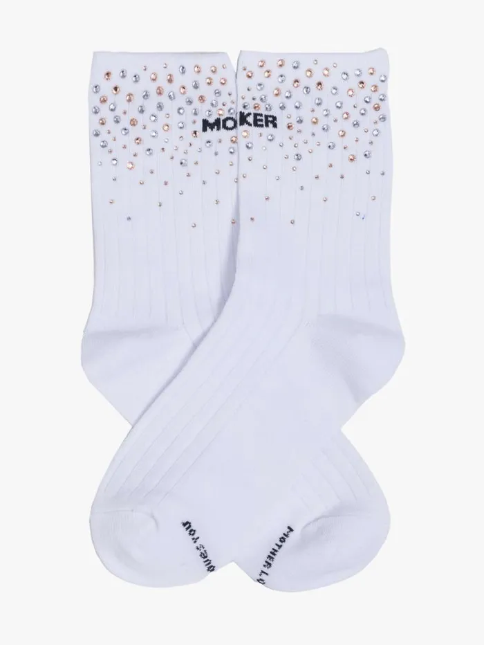 Women Socks Mother Denim The Half Step Mother Fucker Rhinestones Women Socks Mother Denim The Half Step Mother Fucker Rhinestones