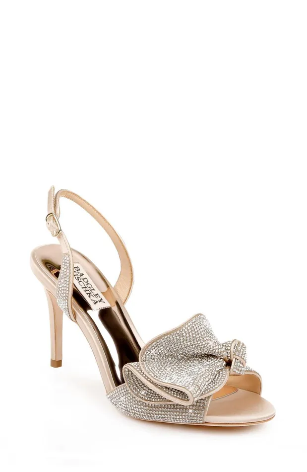 Women Stiletto Badgley Mischka Rennie Statement Stiletto Heel Soft White