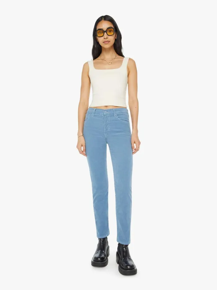 Women Straight Mother Denim The Hiker Hover Blue Shadow