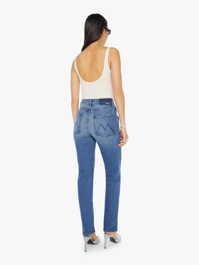Women Straight Mother Denim The Triangle Smarty Pants Skimp Wash Dream Team