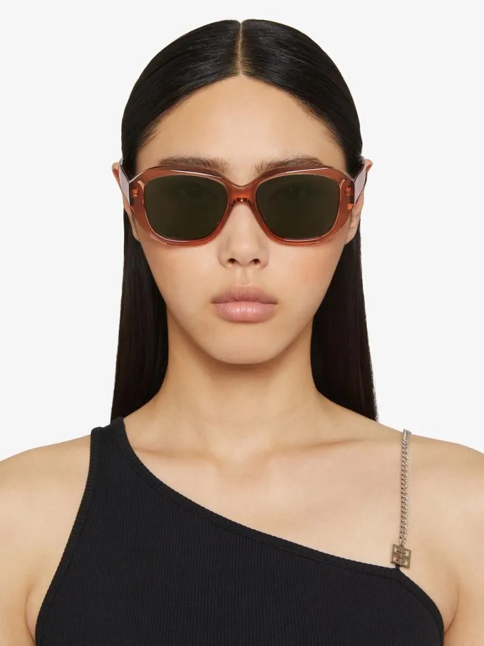 Women Sunglasses Givenchy GV Day Sunglasses In Acetate Peach Women Sunglasses Givenchy GV Day Sunglasses In Acetate Peach