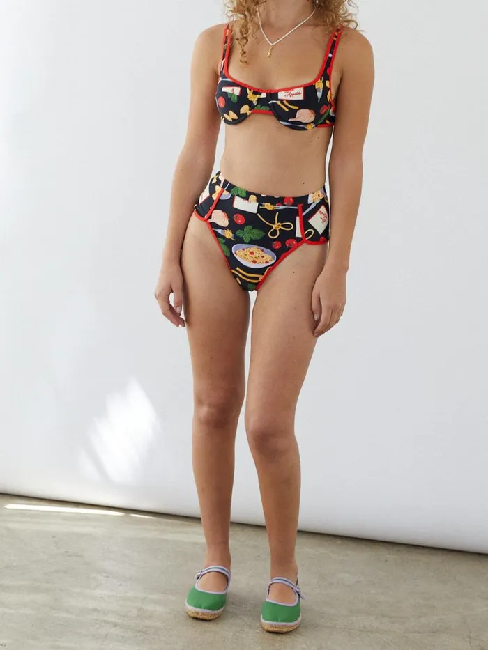 Women Surfrider Bottom Buon Appetito Black Lisa Says Gah Swim