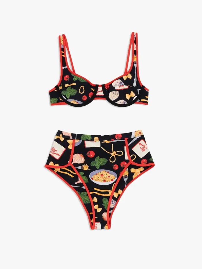 Women Surfrider Bottom Buon Appetito Black Lisa Says Gah Swim