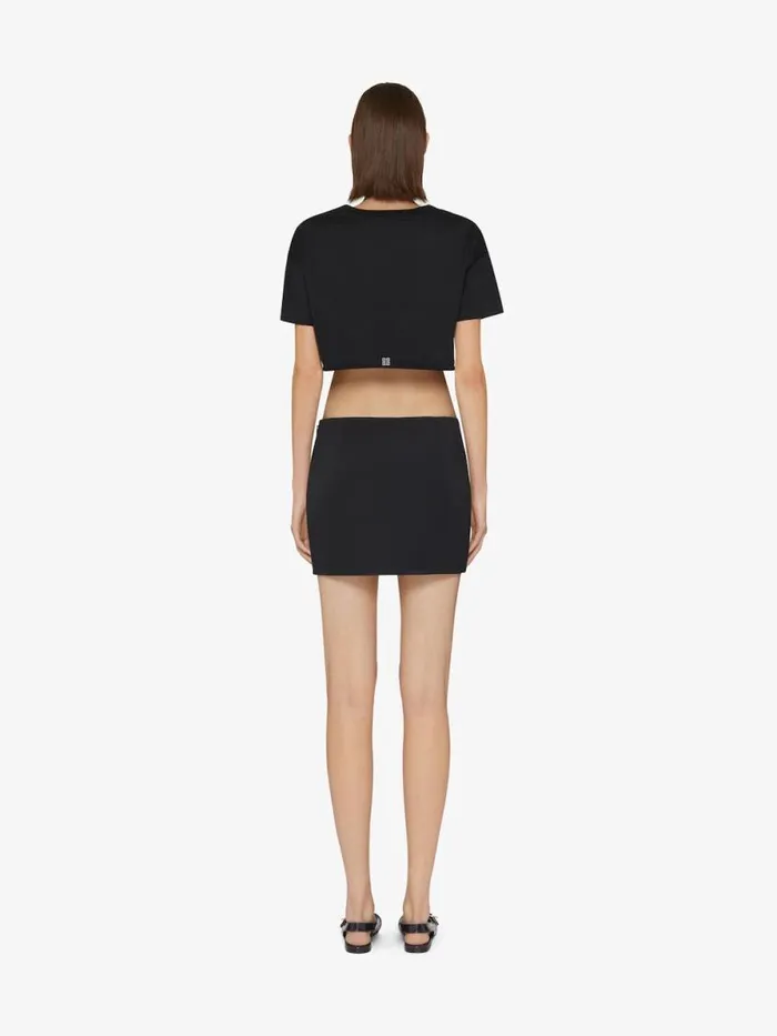 Women TShirts Givenchy GIVENCHY Archetype Cropped Tshirt In Cotton Black