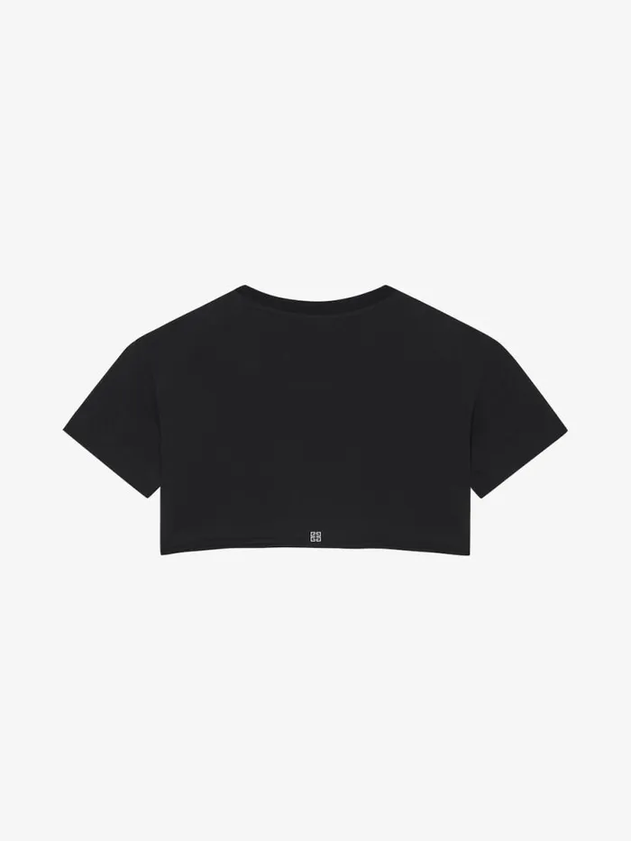 Women TShirts Givenchy GIVENCHY Archetype Cropped Tshirt In Cotton Black