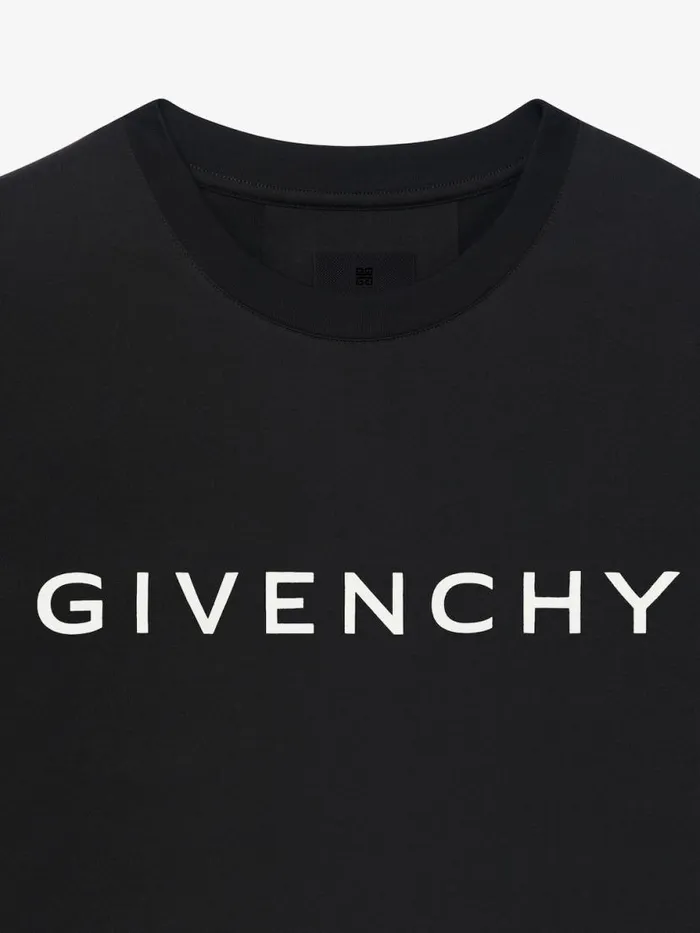 Women TShirts Givenchy GIVENCHY Archetype Cropped Tshirt In Cotton Black