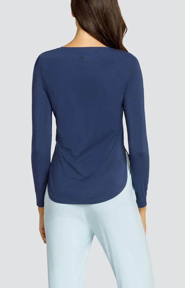 Women Tail Activewear Long Sleeve Panem Top Navy Blue