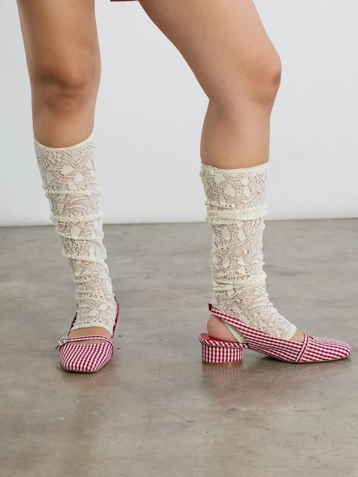 Women Tall Lace Socks Ivory Lisa Says Gah Socks