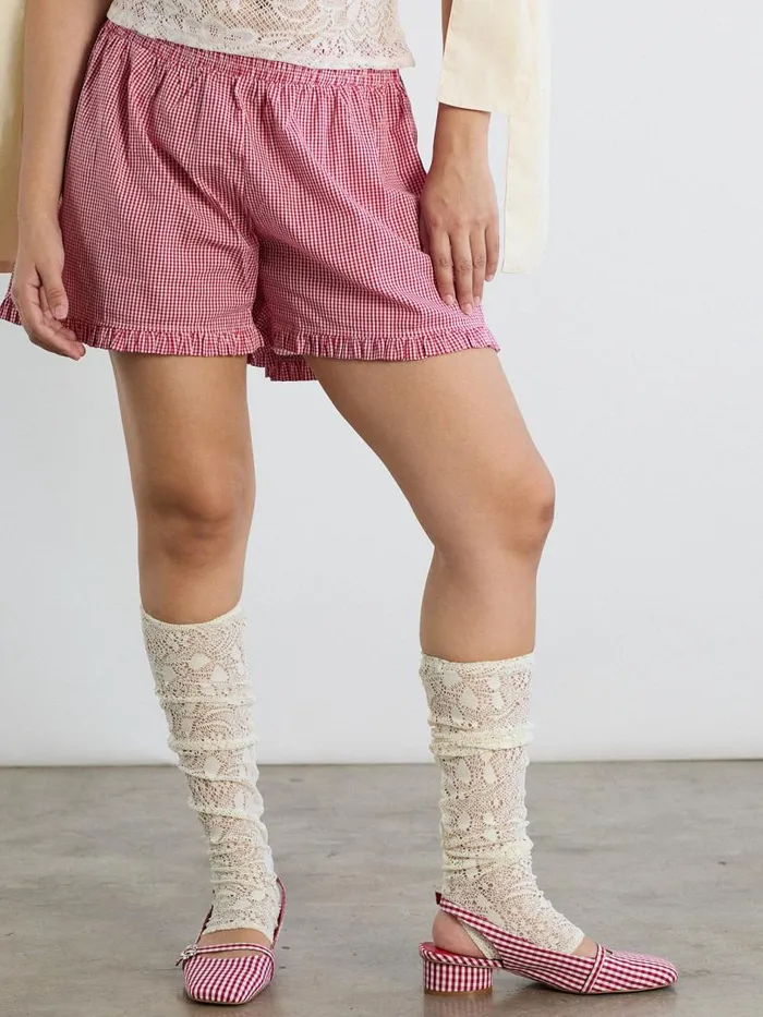 Women Tall Lace Socks Ivory Lisa Says Gah Socks