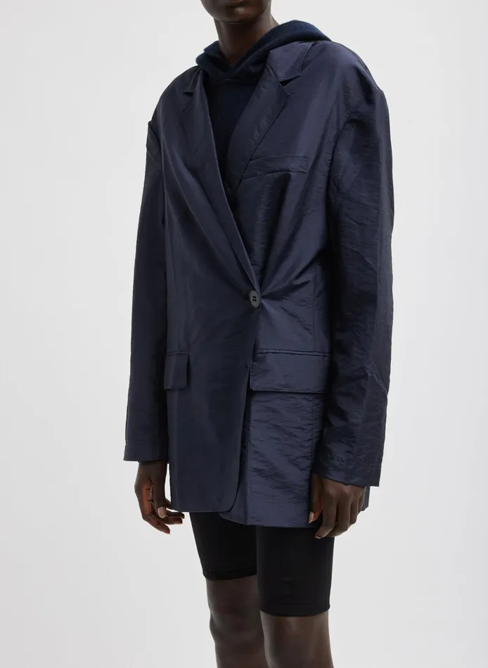 Women Tibi Jackets and Outerwear Crispy Nylon Liam Blazer