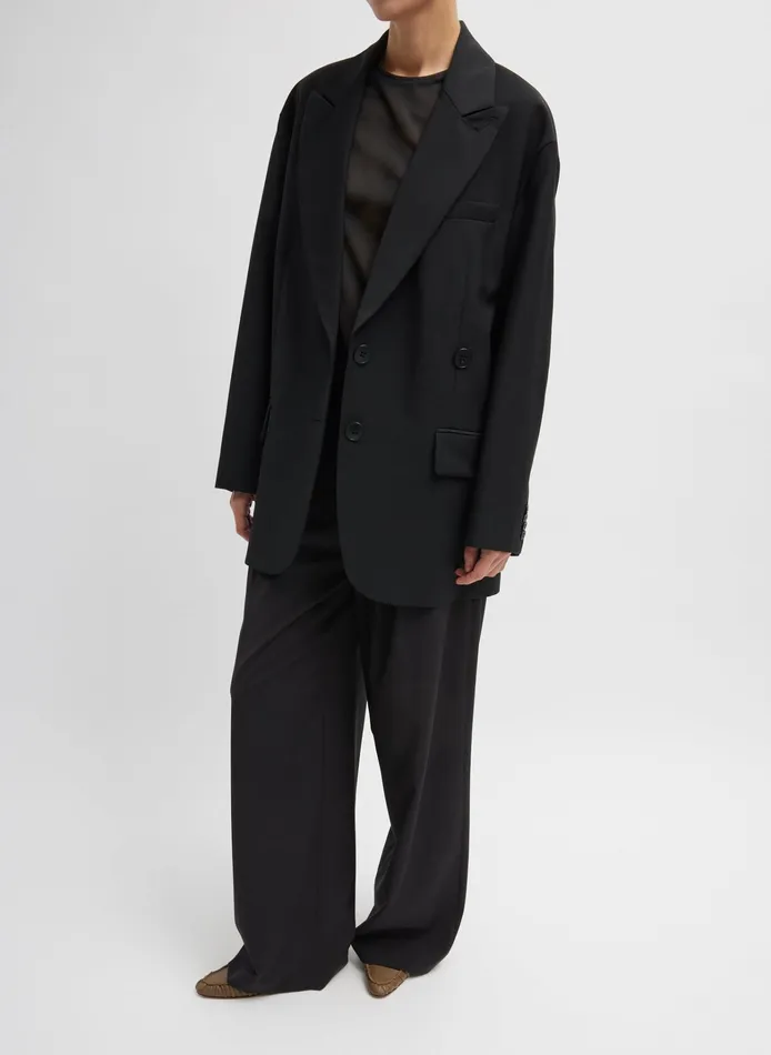 Women Tibi Jackets and Outerwear Tropical Wool Liam Blazer