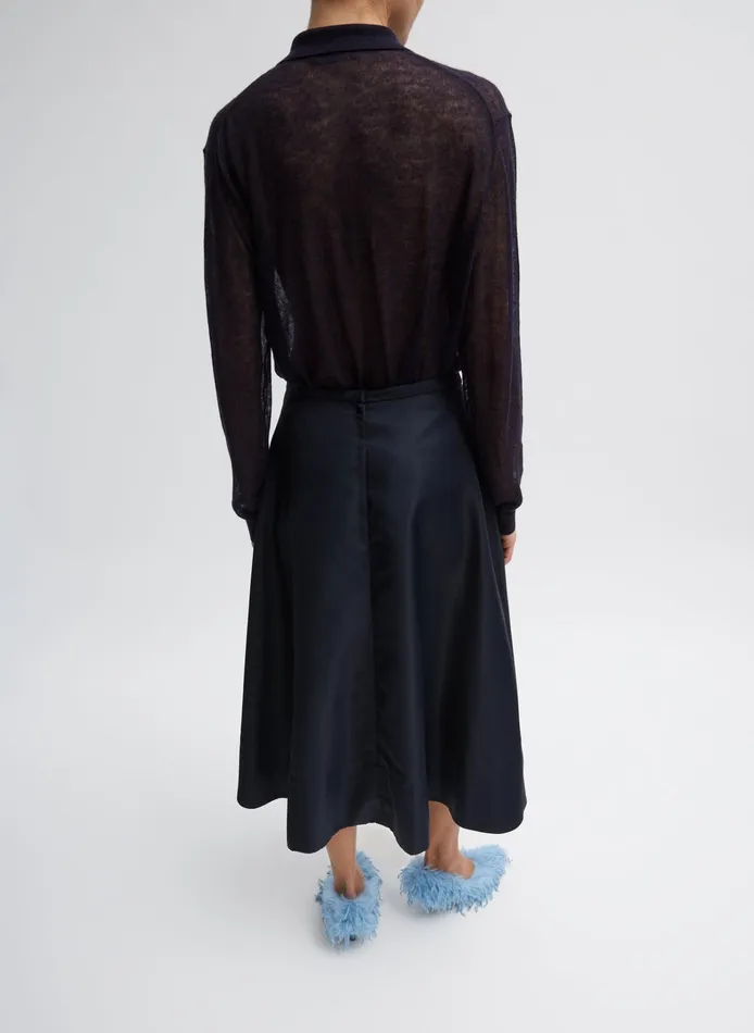 Women Tibi Knitwear and Sweatshirts Sheer Sweater Polo Button Cardigan