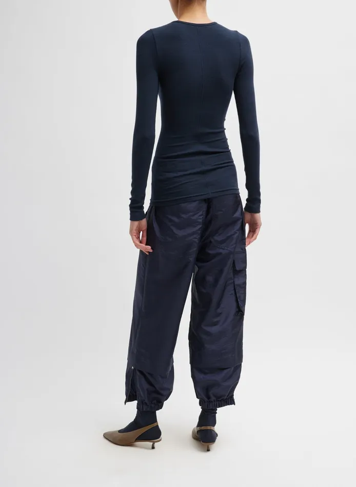 Women Tibi Pants and Shorts Crispy Nylon Wilt Pull On Jogger