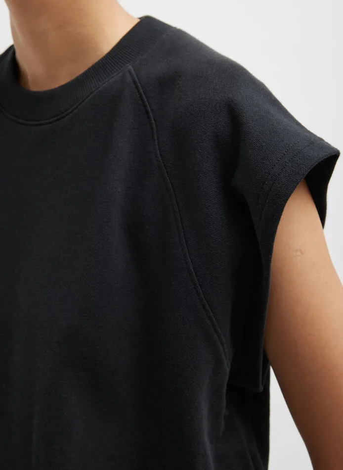 Women Tibi Tops Light Weight Sweatshirting Sleeveless Easy Top