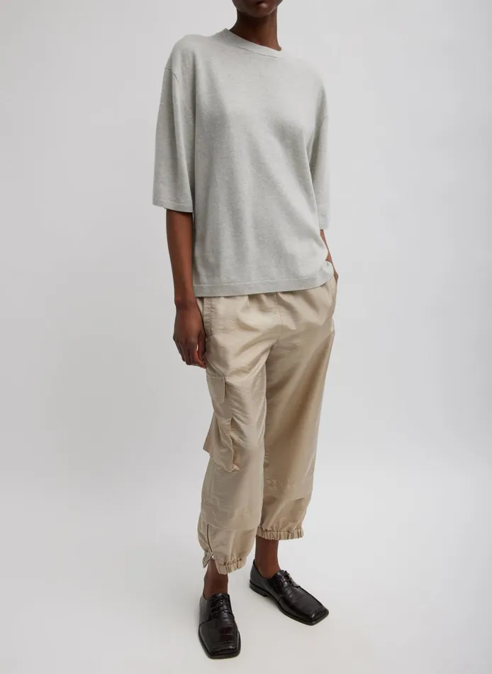 Women Tibi Tops Washable Cashmere Oversized Easy TShirt