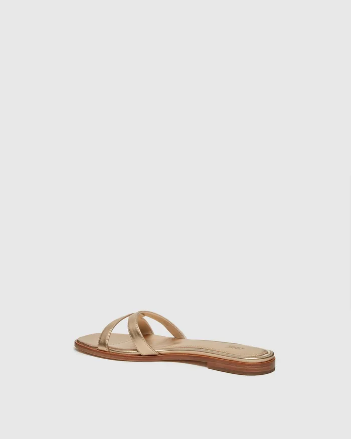Women Toby Sandal 8211 Dark Gold Metallic Leather Sandals PAIGE