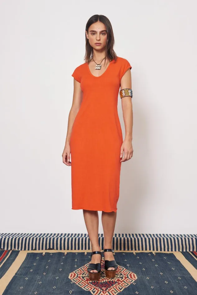 Women Tomato Zanzibar Midi Dress Raquel Allegra Dresses