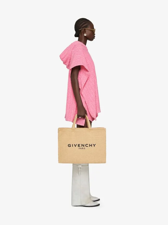 Women Tops and Shirts Givenchy Poncho In 4G Cotton Towelling Old Pink