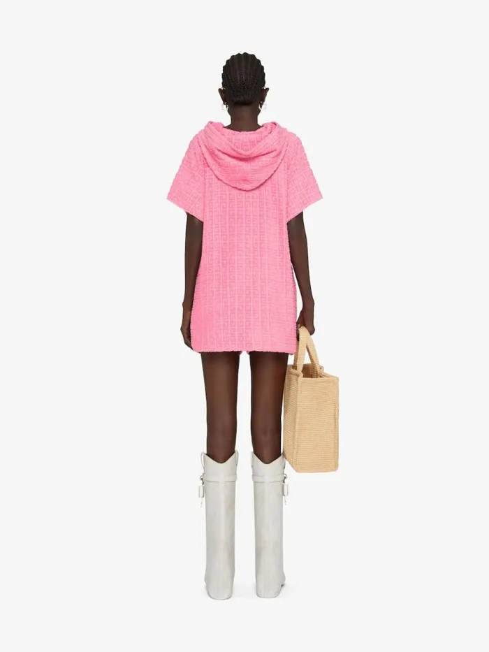 Women Tops and Shirts Givenchy Poncho In 4G Cotton Towelling Old Pink