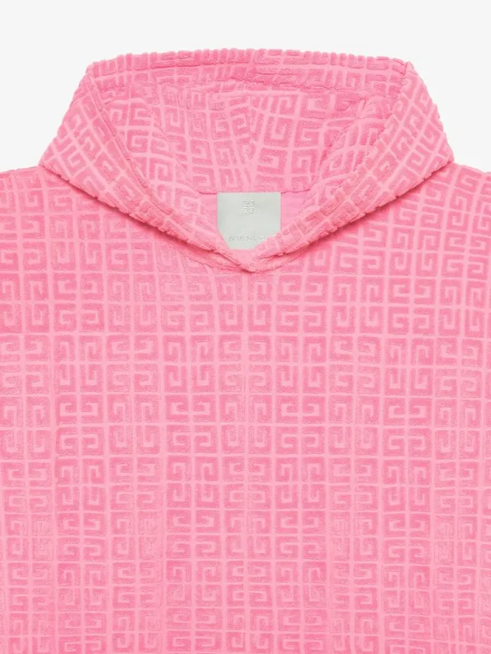 Women Tops and Shirts Givenchy Poncho In 4G Cotton Towelling Old Pink