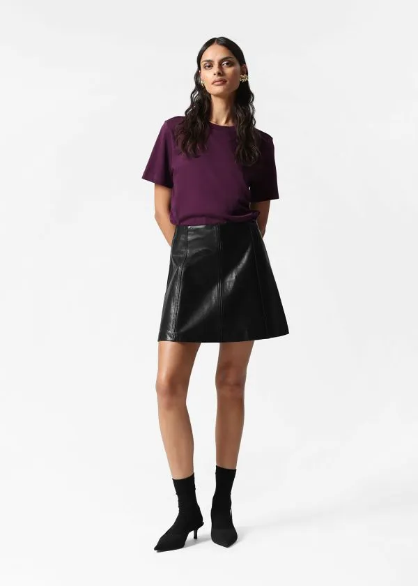 Women Tops and Tshirts and Other Stories Crewneck TShirt Purple