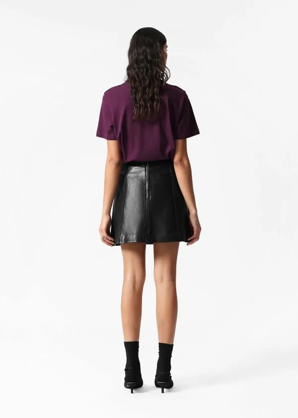 Women Tops and Tshirts and Other Stories Crewneck TShirt Purple