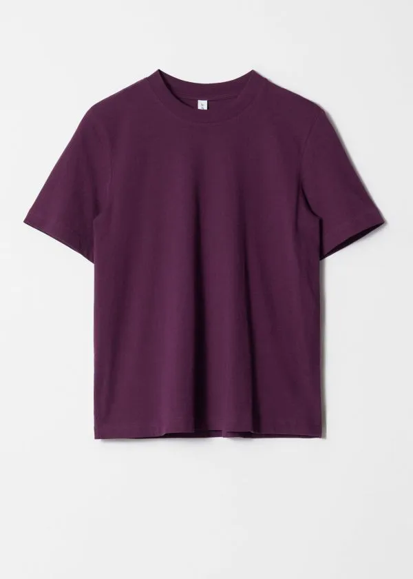Women Tops and Tshirts and Other Stories Crewneck TShirt Purple