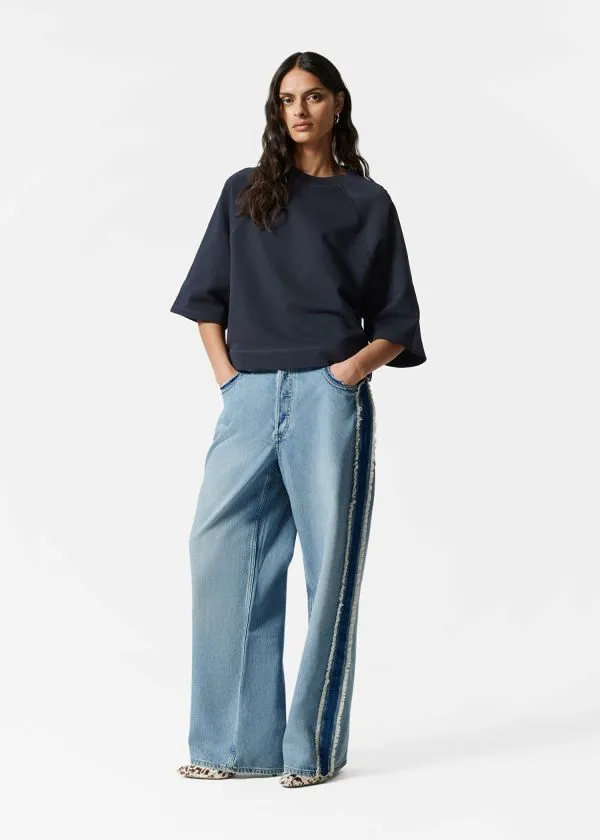 Women Tops and Tshirts and Other Stories Jersey Sweater Navy