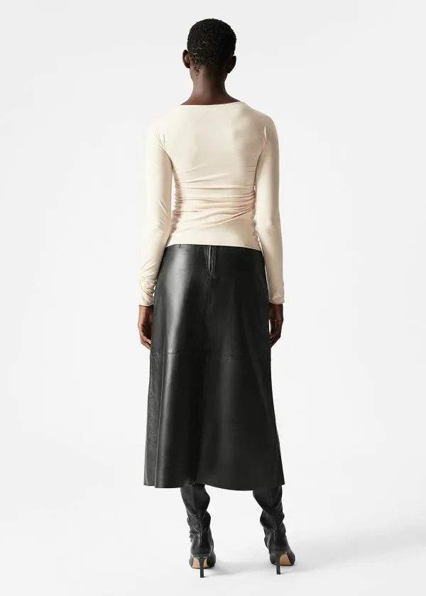 Women Tops and Tshirts and Other Stories Twisted Gathered Top Ivory