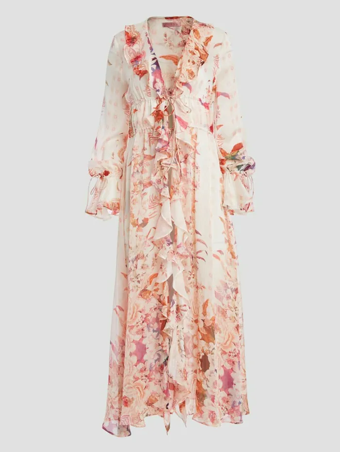 Women Tops GUESS Eco Vanessa Printed Chiffon Duster Reclaimed Romance Women Tops GUESS Eco Vanessa Printed Chiffon Duster Reclaimed Romance