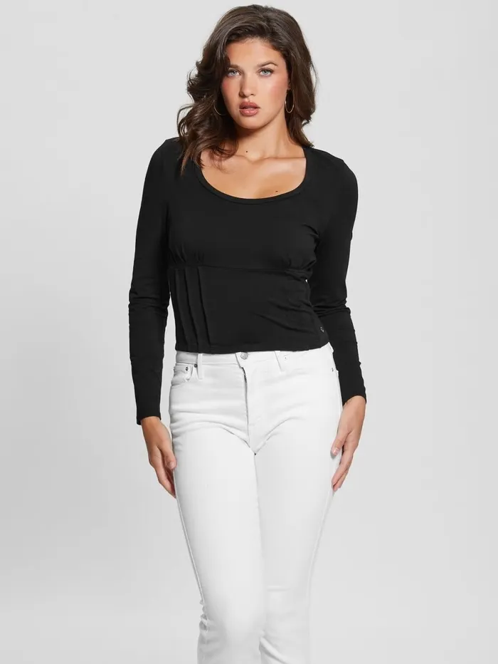 Women Tops GUESS Karmen Corset Tee Black