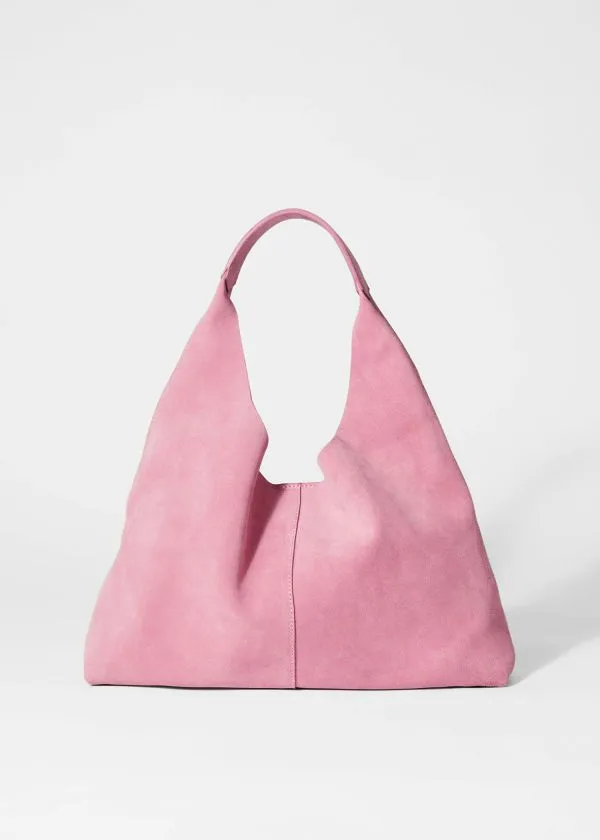 Women Tote Bags and Other Stories Classic Suede Tote Bag Pink Suede