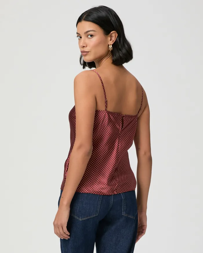 Women Veronique Cami 8211 OxbloodTravertine Silk Tees and Tanks PAIGE Women Veronique Cami 8211 OxbloodTravertine Silk Tees and Tanks PAIGE