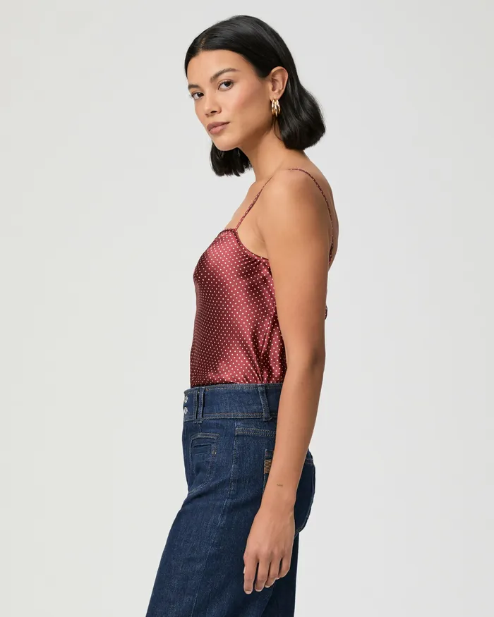 Women Veronique Cami 8211 OxbloodTravertine Silk Tees and Tanks PAIGE Women Veronique Cami 8211 OxbloodTravertine Silk Tees and Tanks PAIGE