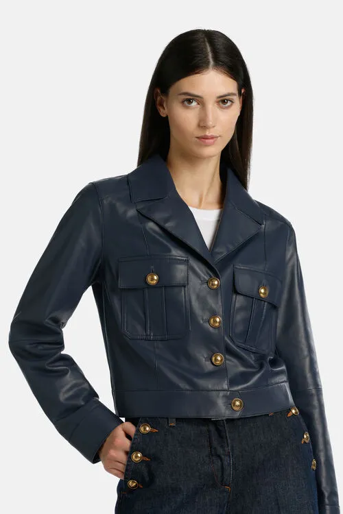 Women Veste Veste Blue Outerwear Luisa Spagnoli