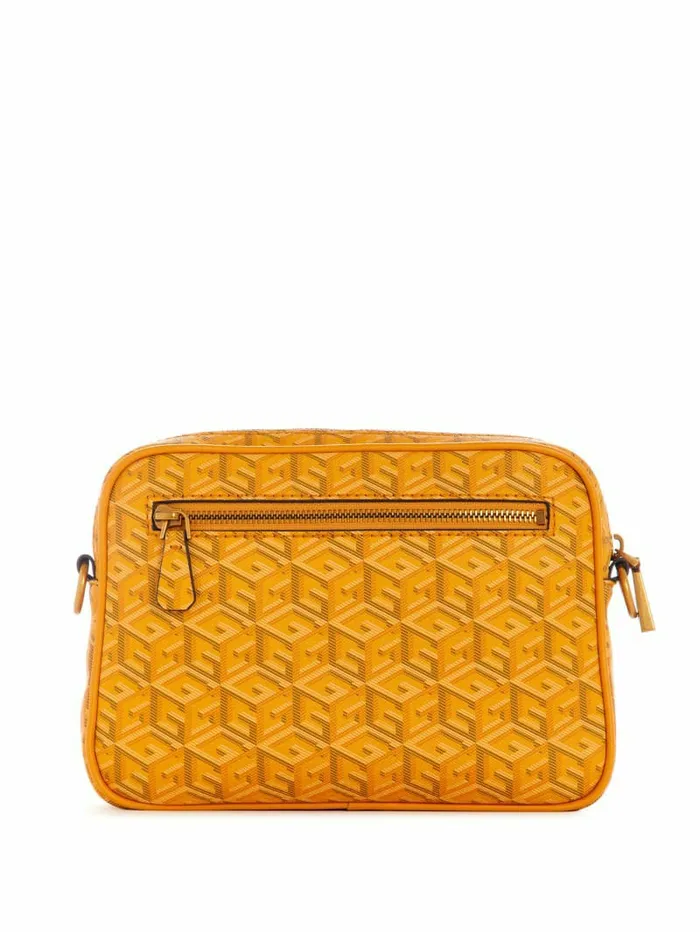 Women Vikky Camera Bag Yellow Logo Handbags GUESS Women Vikky Camera Bag Yellow Logo Handbags GUESS