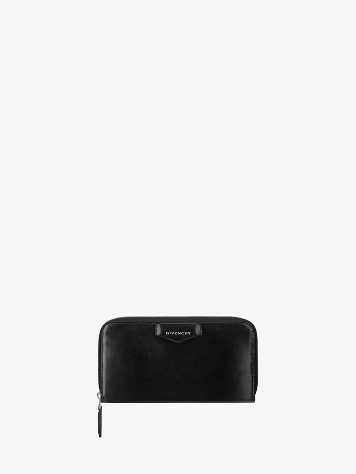 Women Wallets and Card Holders Givenchy Antigona Zipped Wallet In Box Leather Black Women Wallets and Card Holders Givenchy Antigona Zipped Wallet In Box Leather Black