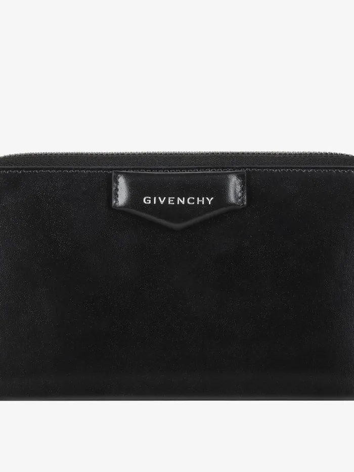 Women Wallets and Card Holders Givenchy Antigona Zipped Wallet In Box Leather Black Women Wallets and Card Holders Givenchy Antigona Zipped Wallet In Box Leather Black