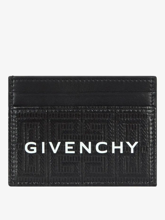 Women Wallets and Card Holders Givenchy GCut Card Holder In 4G Coated Canvas And Leather Black Women Wallets and Card Holders Givenchy GCut Card Holder In 4G Coated Canvas And Leather Black