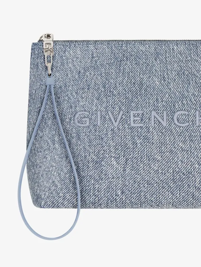 Women Wallets and Card Holders Givenchy GIVENCHY Travel Pouch In Denim Medium Blue Women Wallets and Card Holders Givenchy GIVENCHY Travel Pouch In Denim Medium Blue