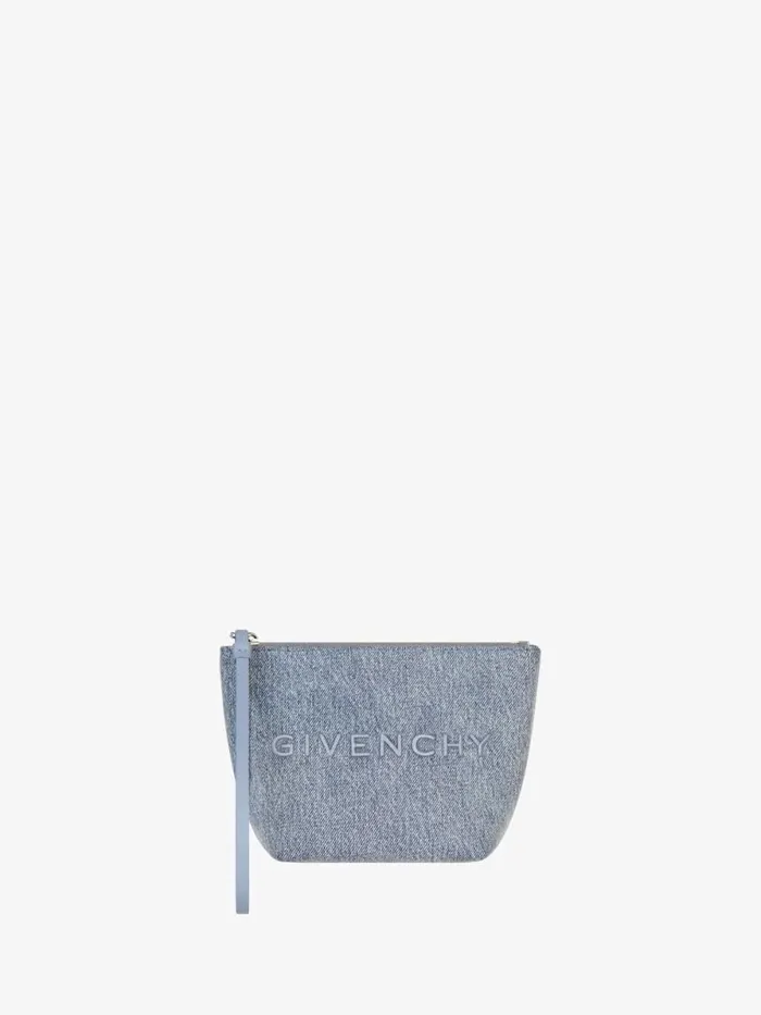 Women Wallets and Card Holders Givenchy Mini GIVENCHY Pouch In Denim Medium Blue Women Wallets and Card Holders Givenchy Mini GIVENCHY Pouch In Denim Medium Blue