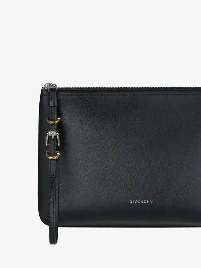 Women Wallets and Card Holders Givenchy Voyou Pouch In Leather Black Women Wallets and Card Holders Givenchy Voyou Pouch In Leather Black
