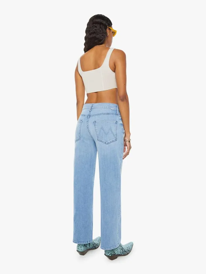 Women Wide Leg Mother Denim The Dodger Flood Wash All Over The Map