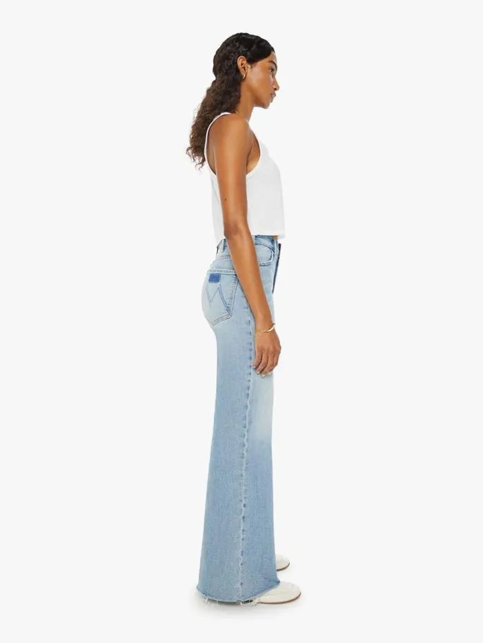 Women Wide Leg Mother Denim The Hustler Roller Fray Wash I Confess