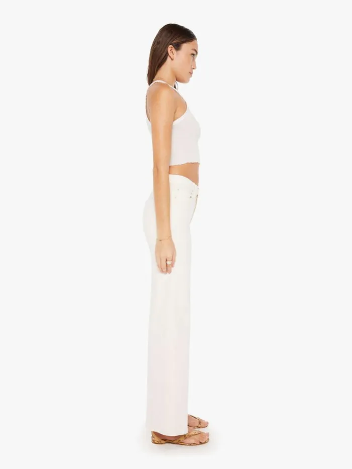 Women Wide Leg Mother Denim The Twister Skimp Cream Puffs