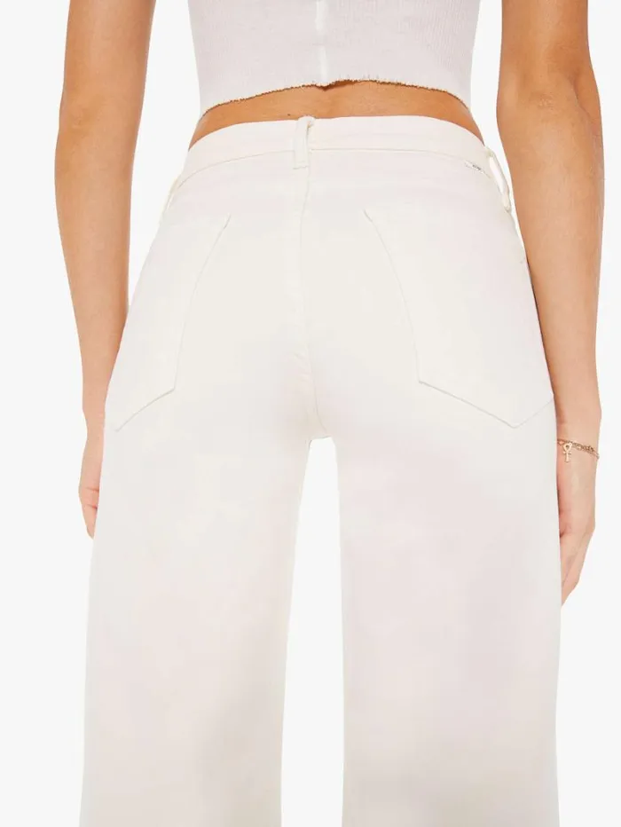 Women Wide Leg Mother Denim The Twister Skimp Cream Puffs