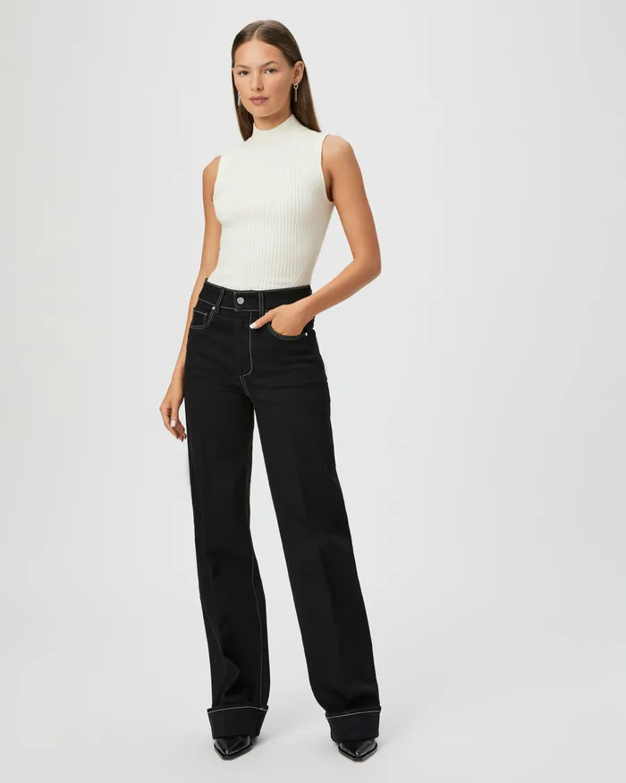 Women Wide Leg PAIGE Sasha Wide Leg Jean 8211 Twilight Black